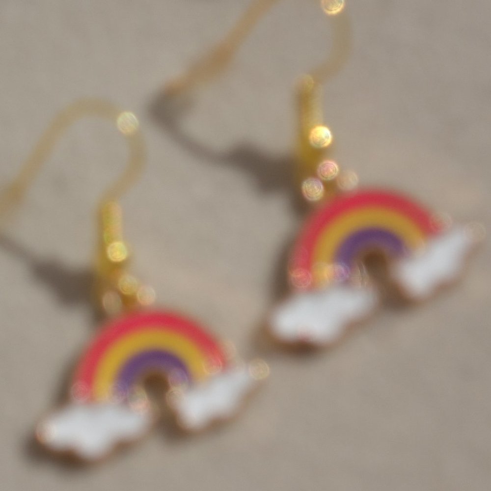 Hanging Rainbow Earrings - Picture 7 of 14